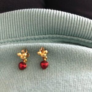 Mickey Mouse with Heart Earrings